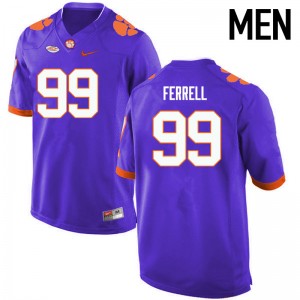 Men Clelin Ferrell Purple Clemson National Championship College Football #99 Jersey 140903-726