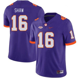 Men Colby Shaw Purple Clemson University College Football #16 Jersey 670699-423