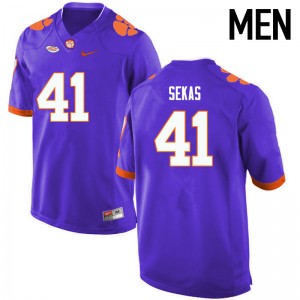 Men Connor Sekas Purple CFP Champs College Football #41 Jersey 793956-640