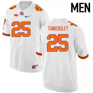 Men Cordrea Tankersley White Clemson University College Football #25 Jersey 506723-679