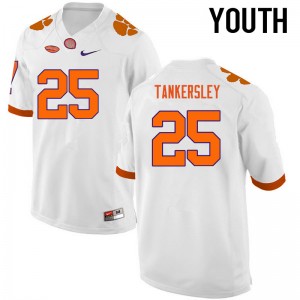 Youth Cordrea Tankersley White Clemson Tigers College Football #25 Jersey 835049-312