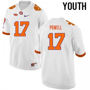 Youth Cornell Powell White CFP Champs College Football #17 Jersey 504426-740