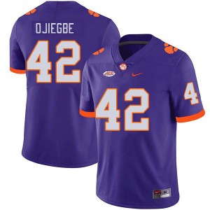 Men David Ojiegbe Purple Clemson Tigers College Football #42 Jersey 258399-839