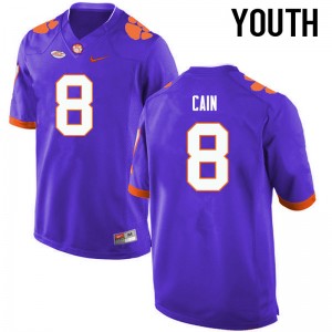 Youth Deon Cain Purple Clemson National Championship College Football #8 Jersey 101120-987
