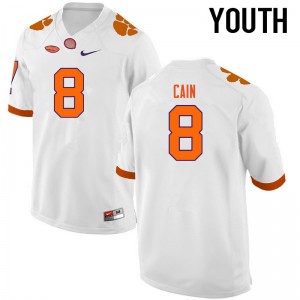 Youth Deon Cain White CFP Champs College Football #8 Jersey 152302-487