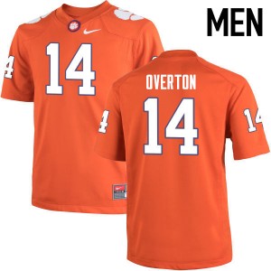 Men Diondre Overton Orange Clemson University College Football #14 Jersey 995300-168