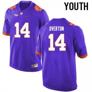 Youth Diondre Overton Purple Clemson University College Football #14 Jersey 712979-696