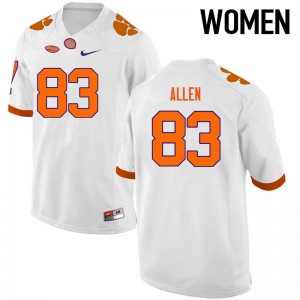 Women Dwayne Allen White Clemson National Championship College Football #83 Jersey 503707-585