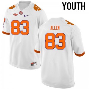 Youth Dwayne Allen White Clemson College Football #83 Jersey 863481-714