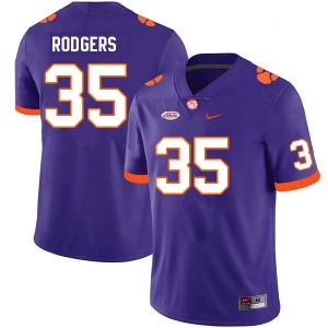 Men Elijah Rodgers Purple Clemson Tigers College Football #35 Jersey 409784-289