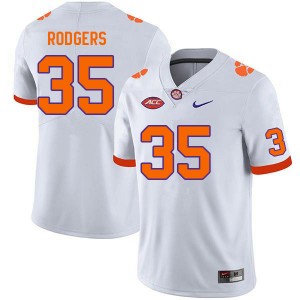 Men Elijah Rodgers White Clemson National Championship College Football #35 Jersey 802338-104