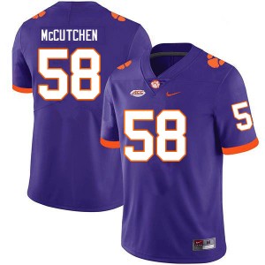 Men Evan McCutchen Purple Clemson National Championship College Football #58 Jersey 320605-106