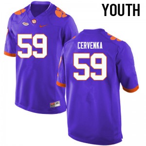 Youth Gage Cervenka Purple CFP Champs College Football #59 Jersey 677648-859