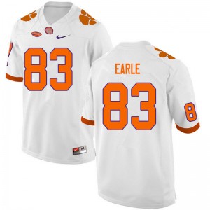 Men Hampton Earle White Clemson College Football #83 Jersey 673950-240