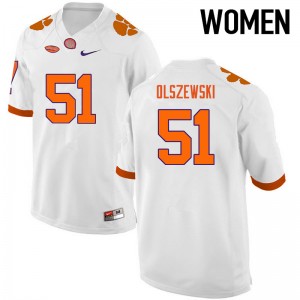 Women Harry Olszewski White CFP Champs College Football #51 Jersey 444185-410