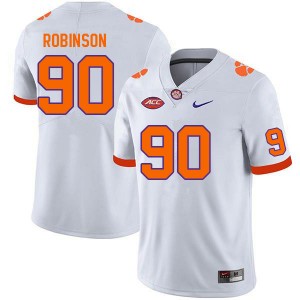 Men Jabriel Robinson White Clemson National Championship College Football #90 Jersey 826720-571