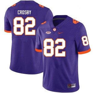 Men Jackson Crosby Purple Clemson College Football #82 Jersey 710051-234