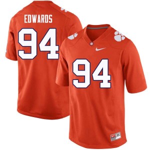 Men Jacob Edwards Orange Clemson College Football #94 Jersey 987452-759