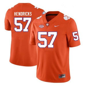 Men Jacob Hendricks Orange Clemson National Championship College Football #57 Jersey 384471-965