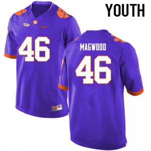 Youth Jarvis Magwood Purple Clemson Tigers College Football #46 Jersey 187528-788