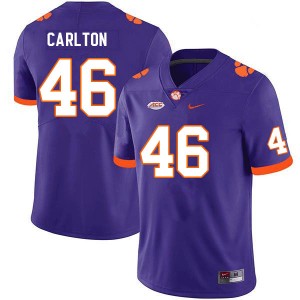 Men Jesiah Carlton Purple Clemson University College Football #46 Jersey 637304-166
