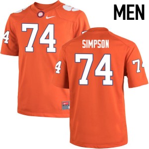 Men John Simpson Orange CFP Champs College Football #74 Jersey 558088-259