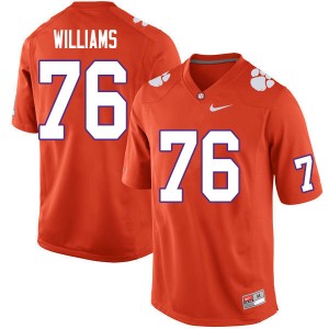 Men John Williams Orange Clemson College Football #76 Jersey 612116-612