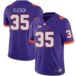 Men Joseph Flesch Purple Clemson University College Football #35 Jersey 793047-770