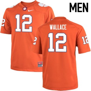 Men KVon Wallace Orange Clemson College Football #12 Jersey 436908-370