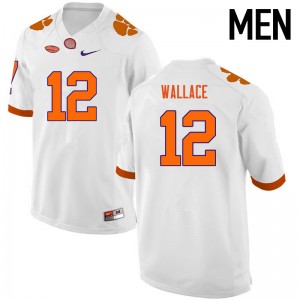 Men KVon Wallace White Clemson Tigers College Football #12 Jersey 748905-800