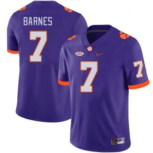Men Khalil Barnes Purple Clemson University College Football #7 Jersey 536293-796