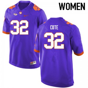 Women Kyle Cote Purple CFP Champs College Football #32 Jersey 890401-573