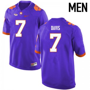 Men LaSamuel Davis Purple Clemson College Football #7 Jersey 297351-776