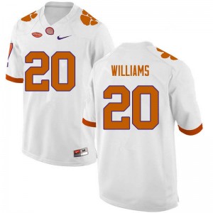Men LeAnthony Williams White Clemson Tigers College Football #20 Jersey 581122-189