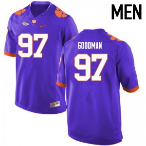 Men Malliciah Goodman Purple Clemson National Championship College Football #97 Jersey 411572-160