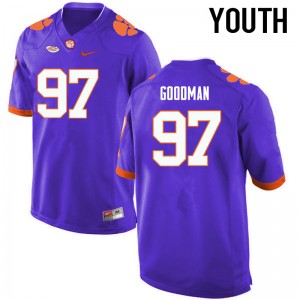 Youth Malliciah Goodman Purple Clemson Tigers College Football #97 Jersey 713452-352