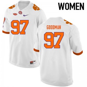 Women Malliciah Goodman White Clemson Tigers College Football #97 Jersey 660838-845