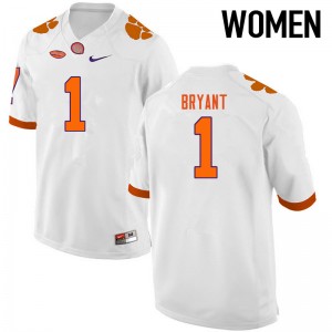 Women Martavis Bryant White Clemson Tigers College Football #1 Jersey 550323-941