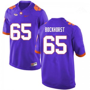 Men Matt Bockhorst Purple Clemson University College Football #65 Jersey 302938-139