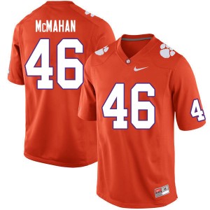 Men Matt McMahan Orange Clemson College Football #46 Jersey 318738-611