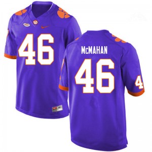 Men Matt McMahan Purple Clemson College Football #46 Jersey 669981-762