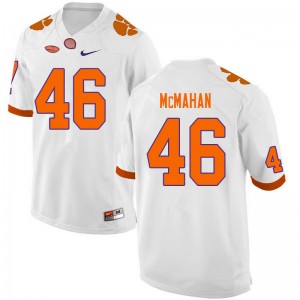 Men Matt McMahan White Clemson University College Football #46 Jersey 514805-957
