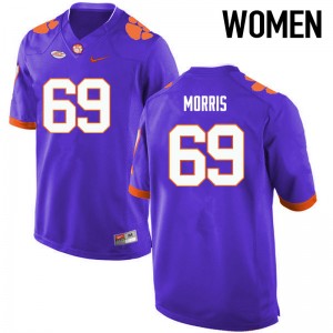 Women Maverick Morris Purple Clemson College Football #69 Jersey 577308-201