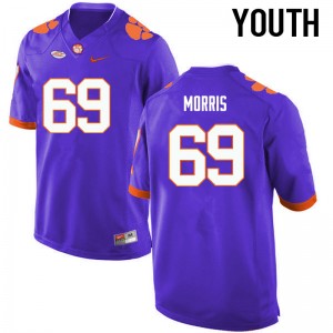 Youth Maverick Morris Purple CFP Champs College Football #69 Jersey 592409-407