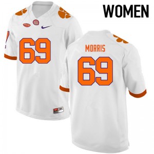 Women Maverick Morris White Clemson National Championship College Football #69 Jersey 557313-304