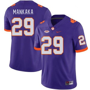 Men Michael Mankaka Purple Clemson Tigers College Football #29 Jersey 605815-784