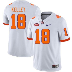 Men Misun Kelley White Clemson National Championship College Football #18 Jersey 570873-864
