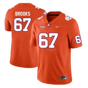 Men Nathan Brooks Orange Clemson Tigers College Football #67 Jersey 347368-322