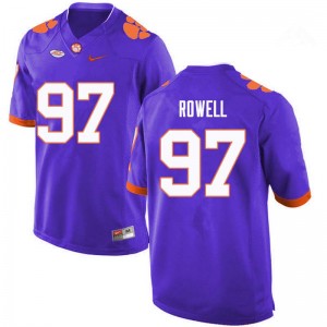 Men Nick Rowell Purple Clemson College Football #97 Jersey 577613-260