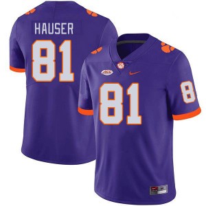 Men Nolan Hauser Purple Clemson National Championship College Football #81 Jersey 935568-546